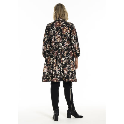 Gozzip Woman GAgnete Tunic Tunic Black Print