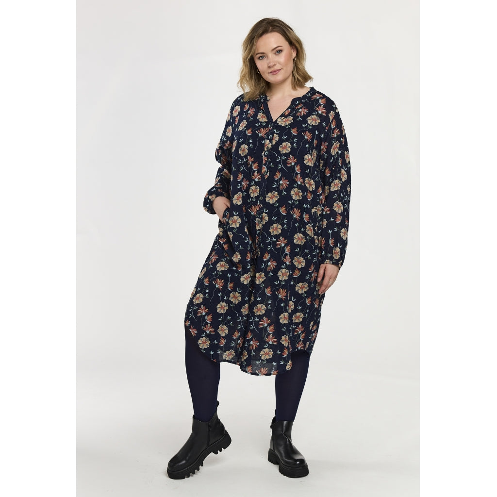 Gozzip Woman GAnja Dress Dress Navy Print