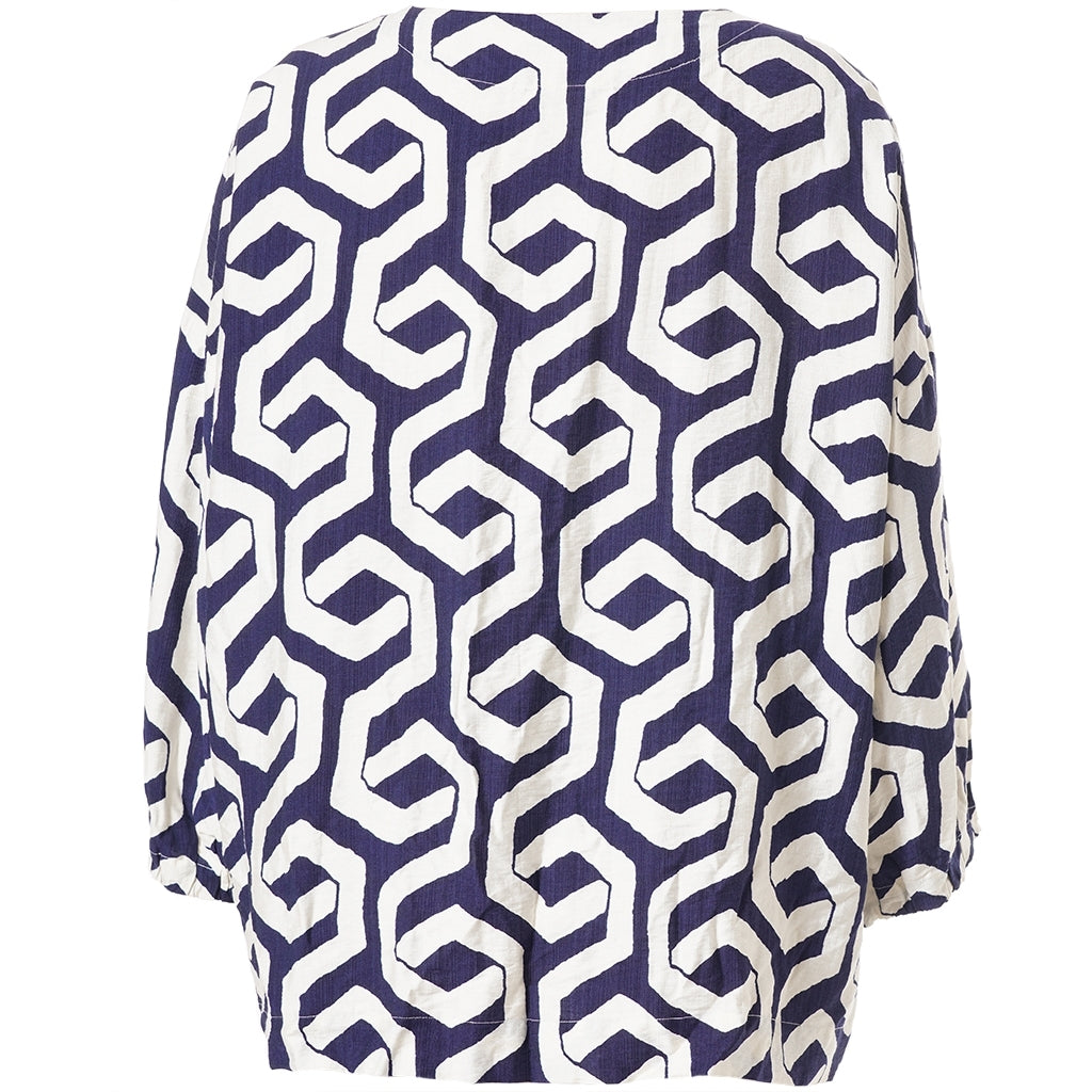 Gozzip Woman GAnnbrit Shirt Shirt Blue offwhite print