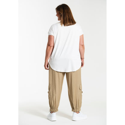 Gozzip Woman GAnneline Cargo Pants Pants Sand