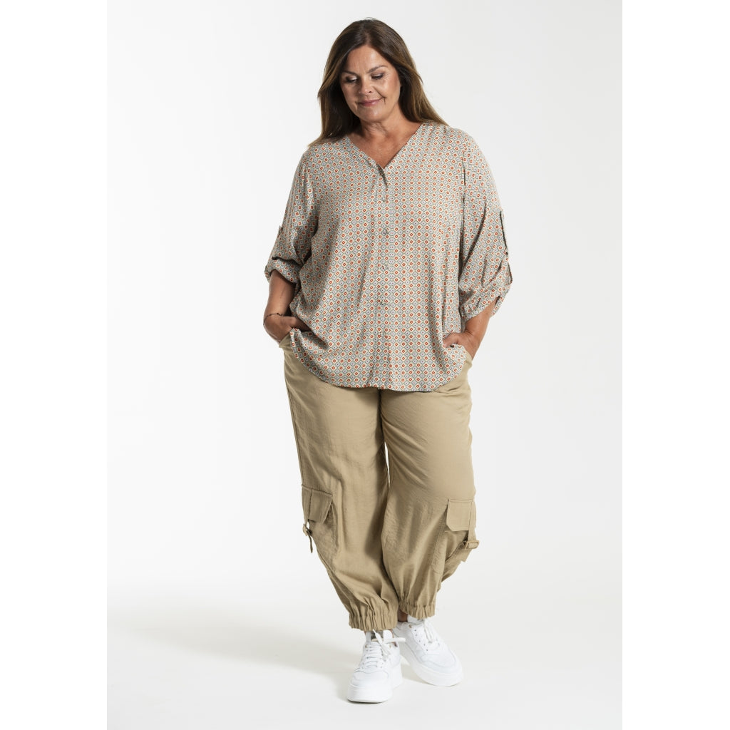 Gozzip Woman GAnneline Cargo Pants Pants Sand