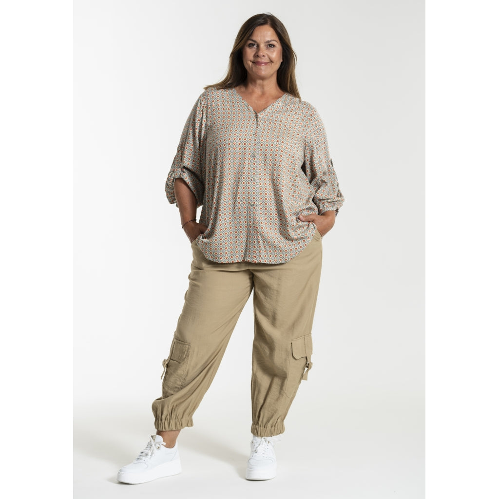 Gozzip Woman GAnneline Cargo Pants Pants Sand