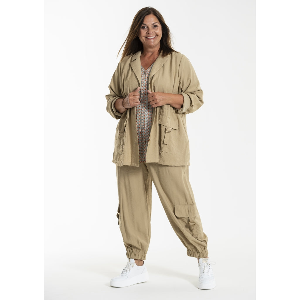 Gozzip Woman GAnneline Cargo Pants Pants Sand
