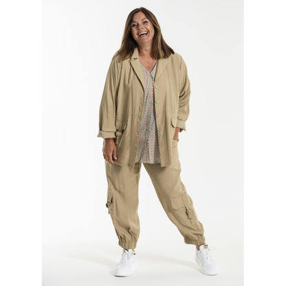 Gozzip Woman GAnneline Cargo Pants Pants Sand