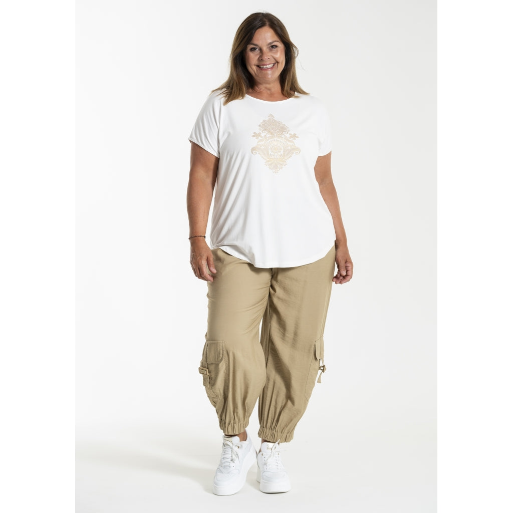 Gozzip Woman GAnneline Cargo Pants Pants Sand