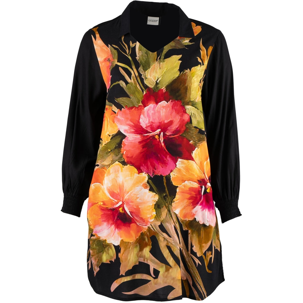 Gozzip Woman GAva Tunic Tunic Black W. Print