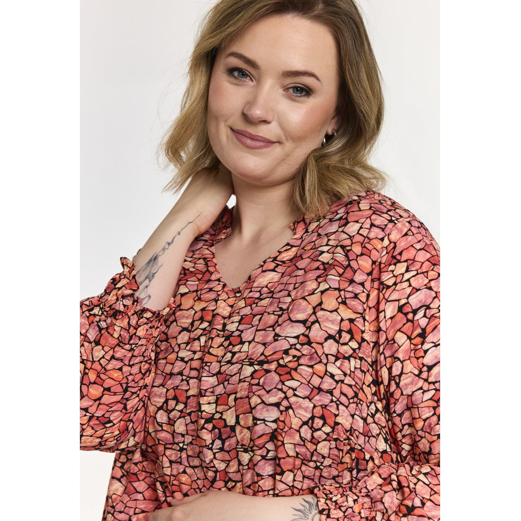 Gozzip Woman GBerit Blouse Blouse Red mosaique