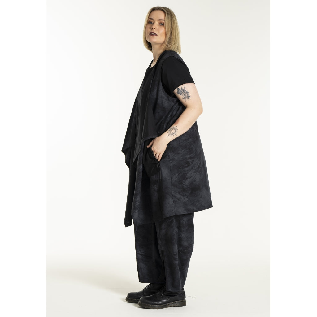 Gozzip Woman GElena Waistcoat long Waistcoat Black