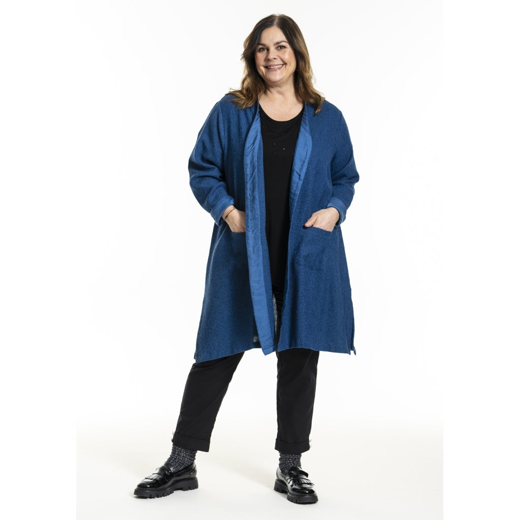Gozzip Woman GFrance Long Cardigan Long Cardigan Blue