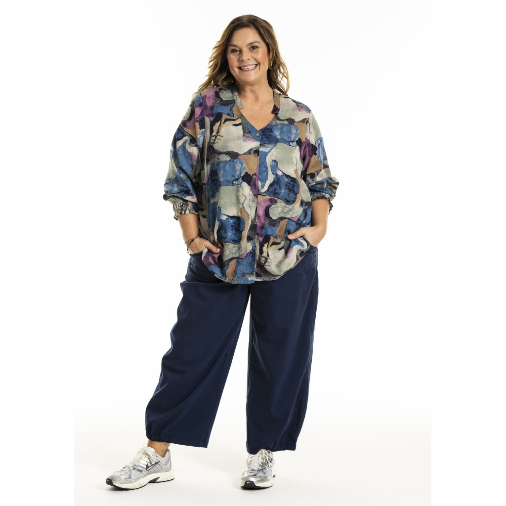 Gozzip Woman GGhita Blouse Blouse Blue print