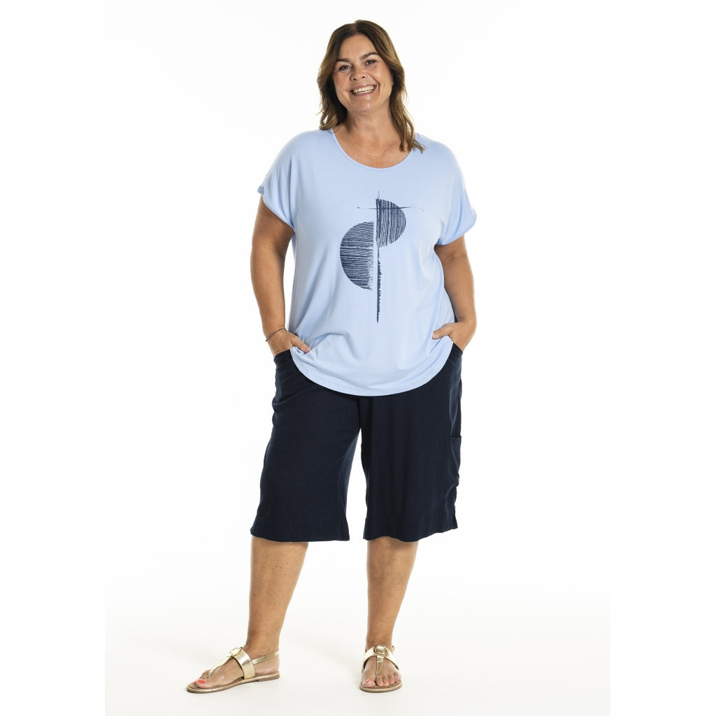 Gozzip Woman GGitte T-shirt with print T-Shirt Angel Blue