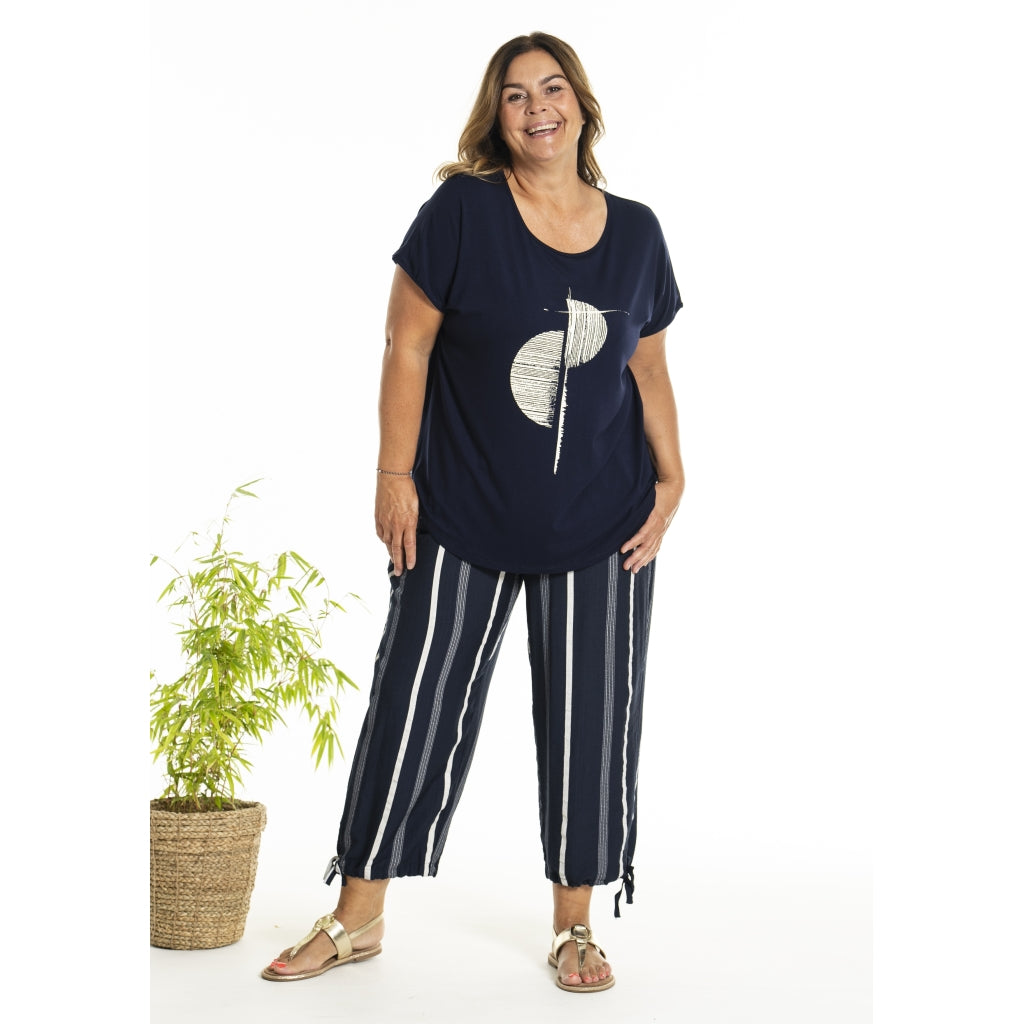 Gozzip Woman GGitte T-shirt with print T-Shirt Navy