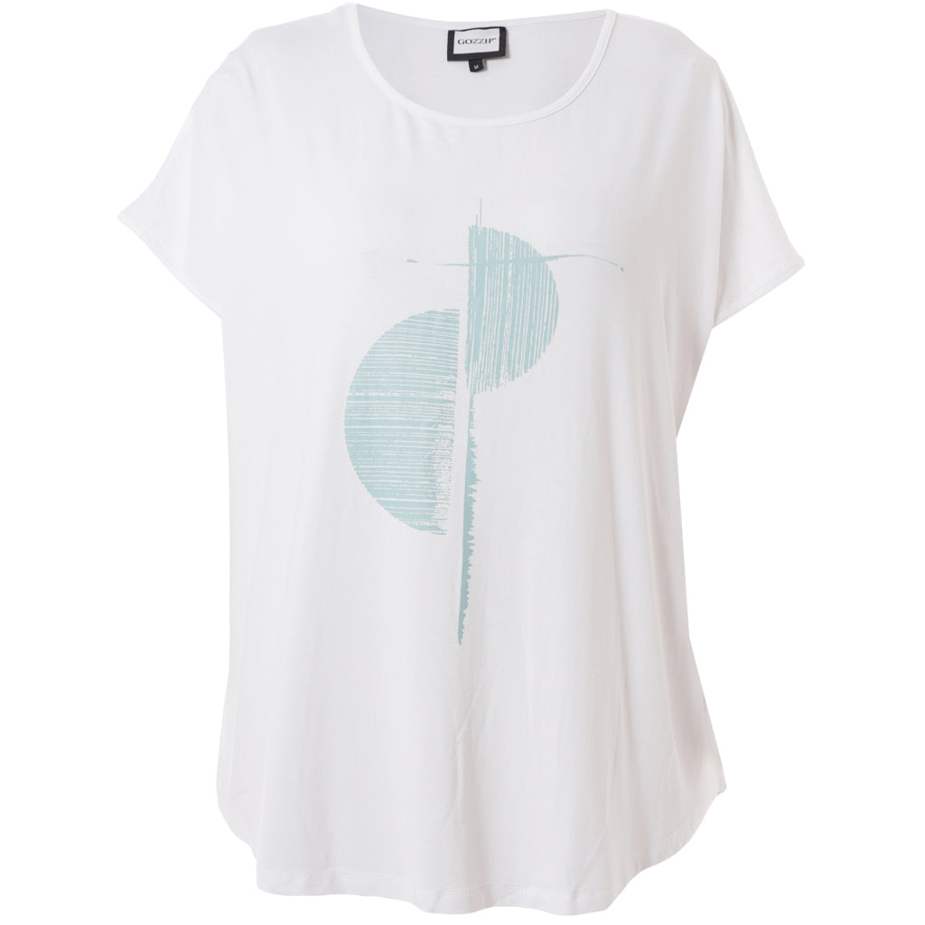 Gozzip Woman GGitte T-shirt with print T-Shirt White