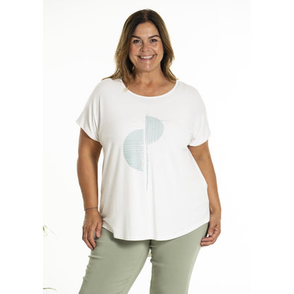 Gozzip Woman GGitte T-shirt with print T-Shirt White