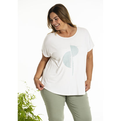 Gozzip Woman GGitte T-shirt with print T-Shirt White