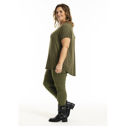 Gozzip Woman GGitte T-shirt with print T-Shirt Olive
