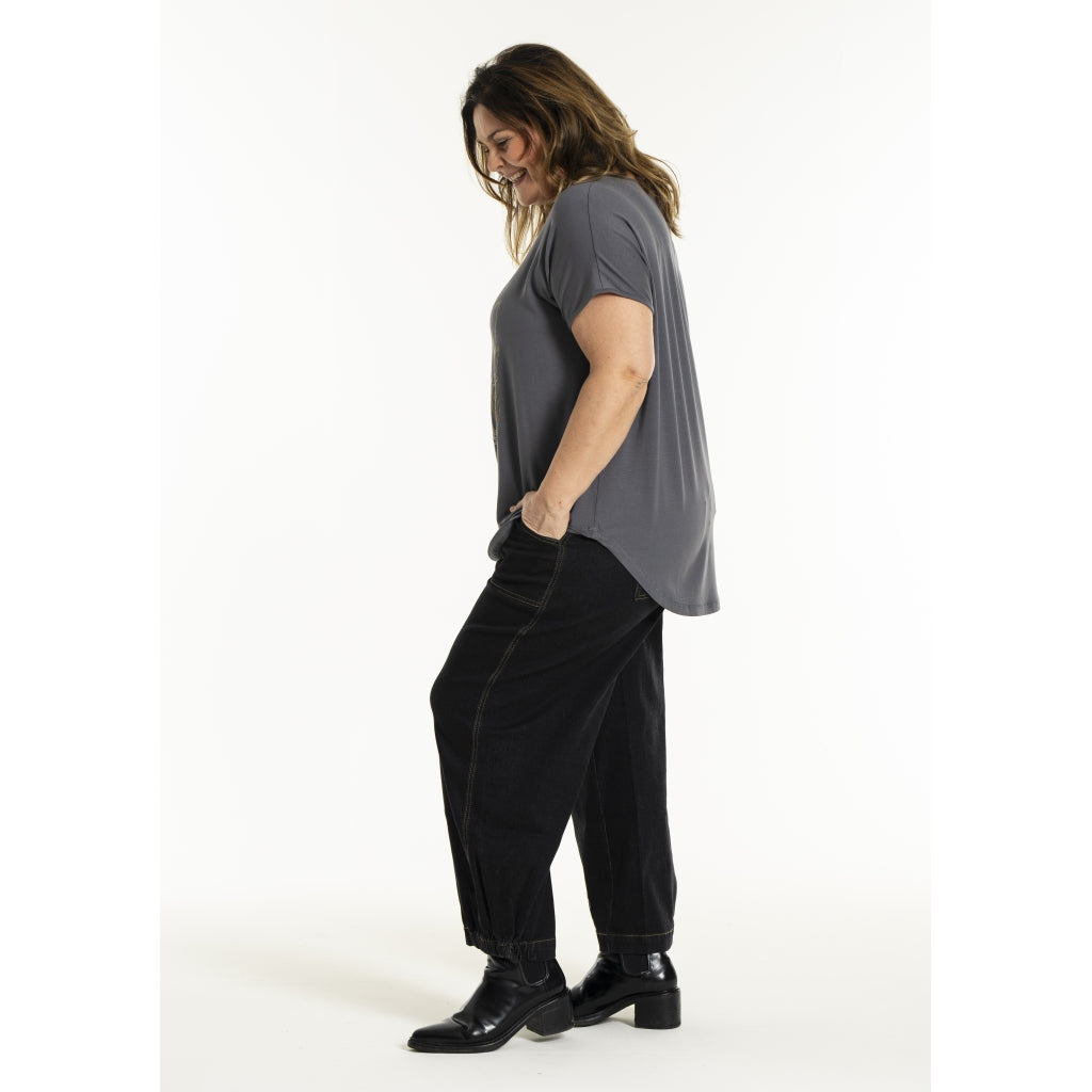 Gozzip Woman GGitte T-shirt with print T-Shirt Charcoal