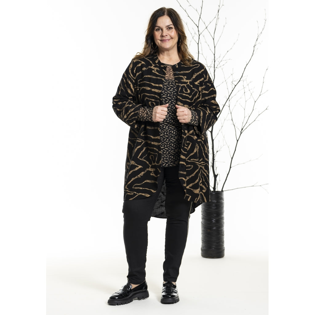 Gozzip Woman GHeika Leggings with piping Leggings Black