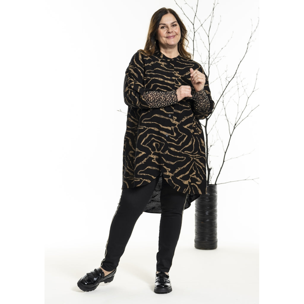 Gozzip Woman GHeika Leggings with piping Leggings Black