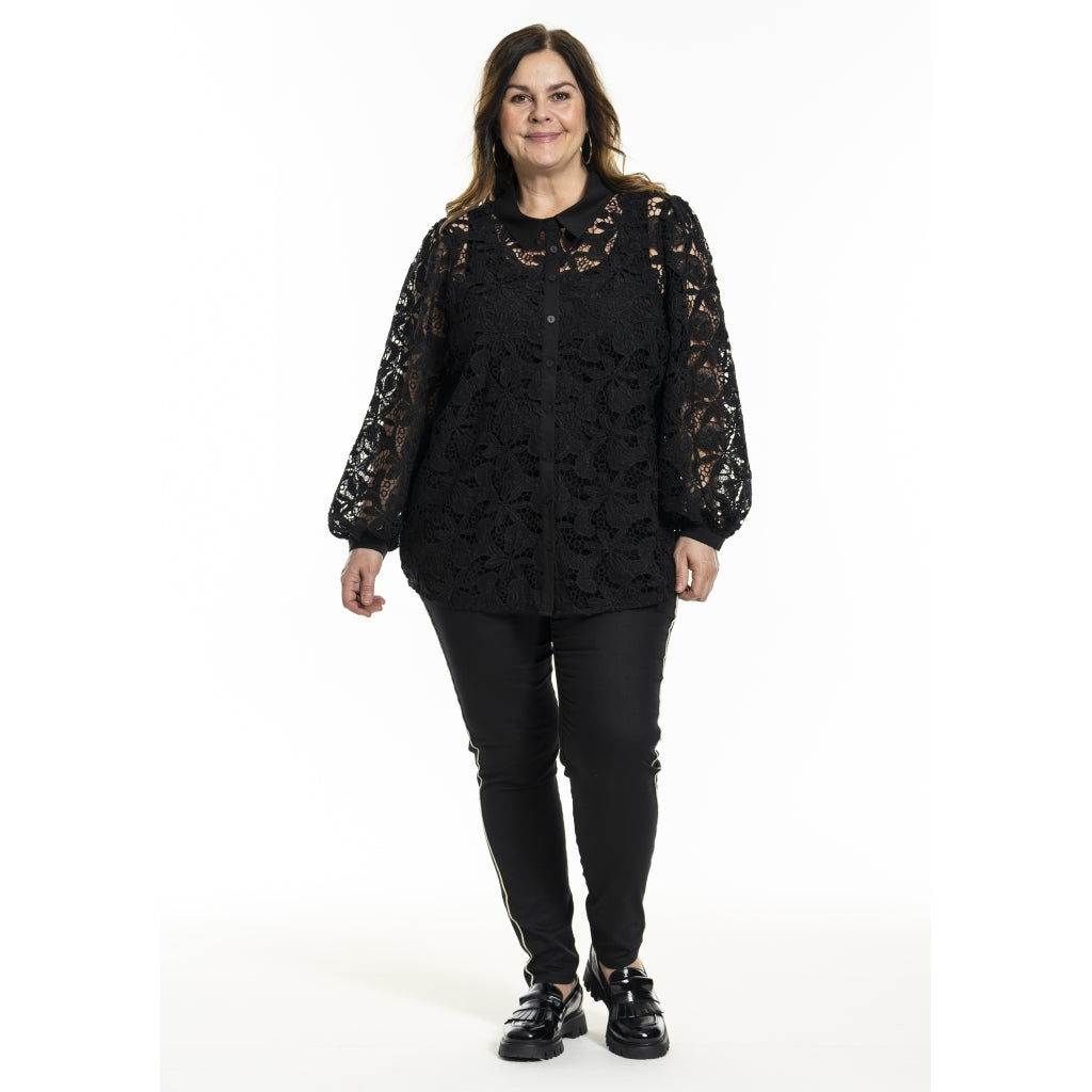 Gozzip Woman GHeika Leggings with piping Leggings Black