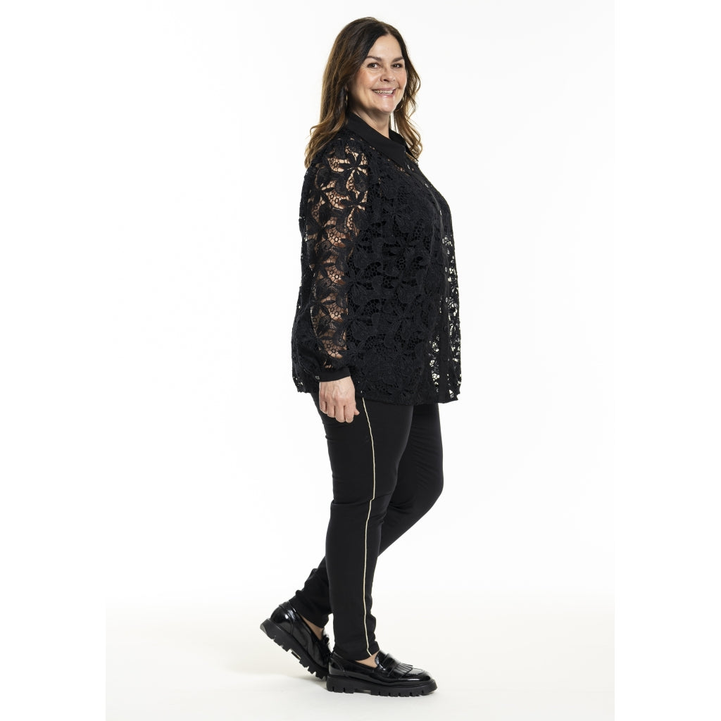 Gozzip Woman GHeika Leggings with piping Leggings Black