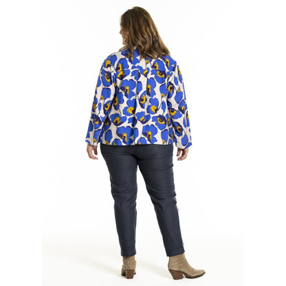 Gozzip Woman GInie Shirt jacket Shirt Jacket Blue print