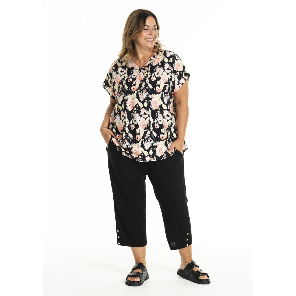 Gozzip Woman GJean Blouse Blouse Black printed