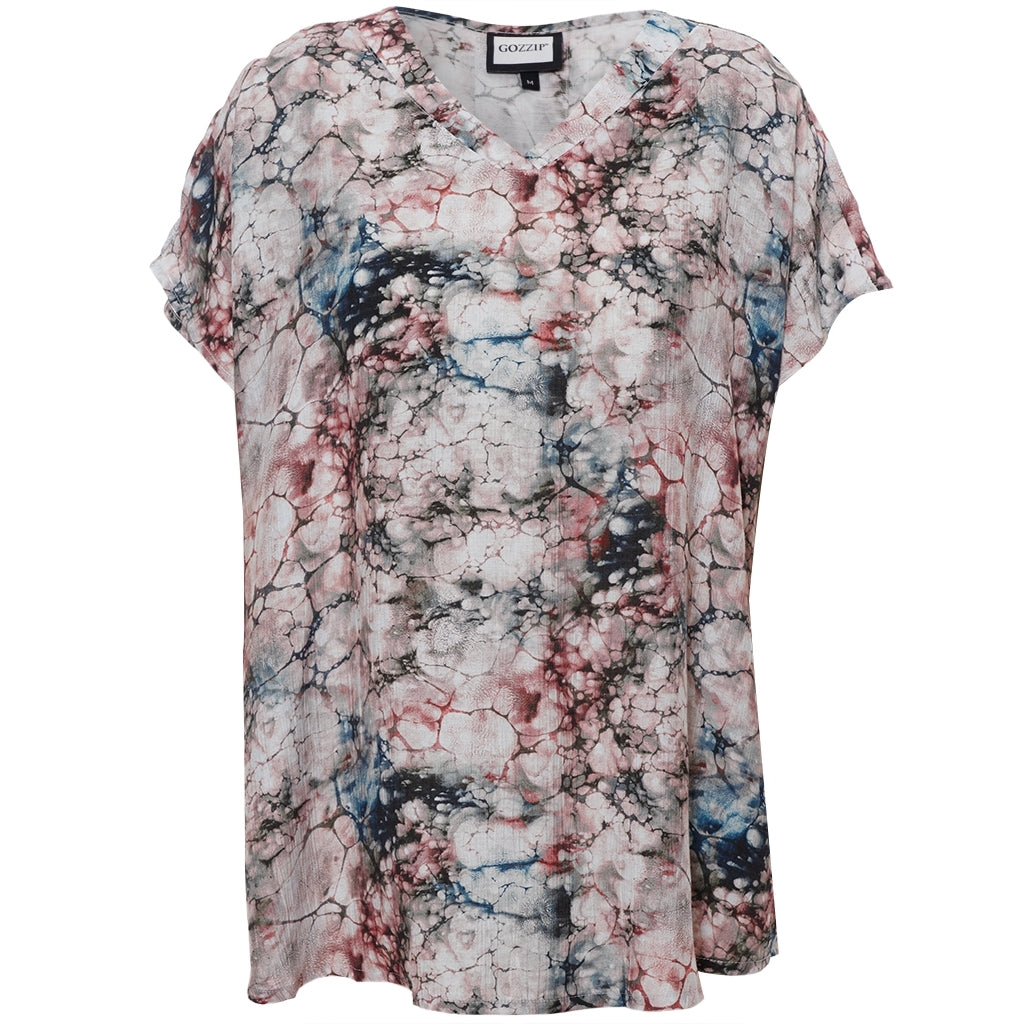 Gozzip Woman GJean Blouse Blouse Green-rose print