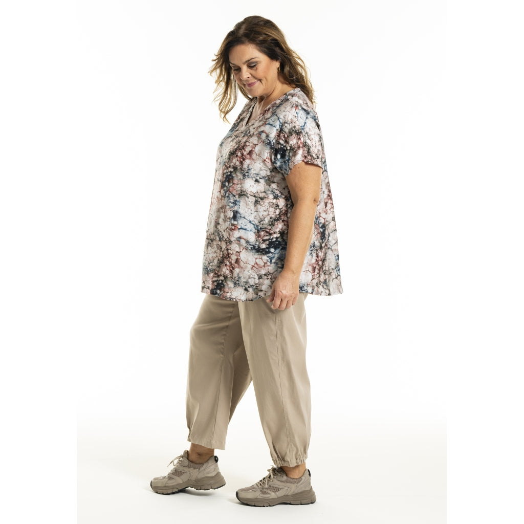 Gozzip Woman GJean Blouse Blouse Green-rose print