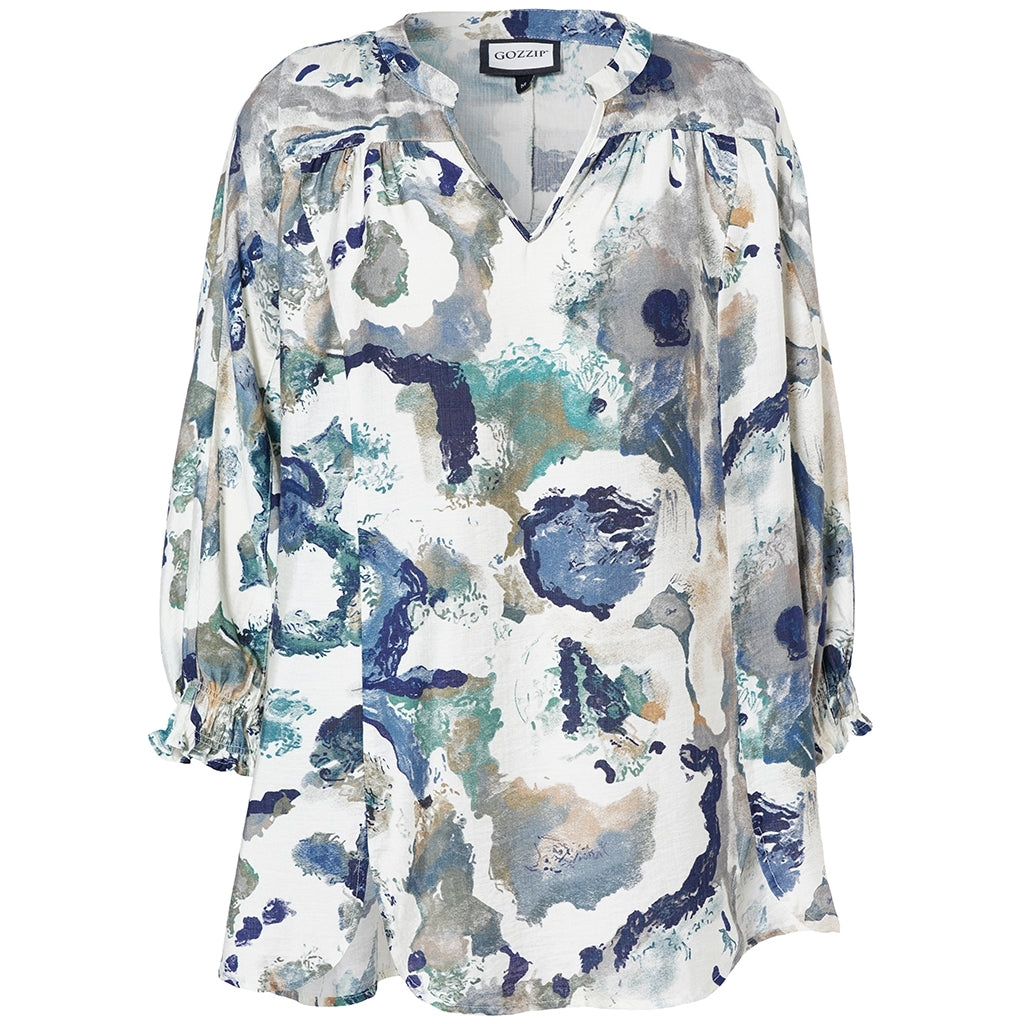 Gozzip Woman GMalina Blouse Blouse Green Print