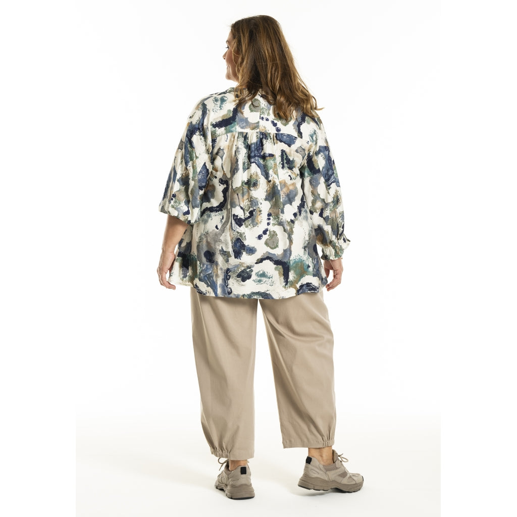 Gozzip Woman GMalina Blouse Blouse Green Print