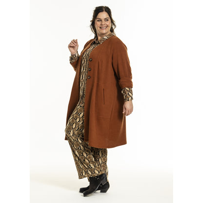 Gozzip Woman GMargrethe Loose Pants Loose Pant Snake Print Brown