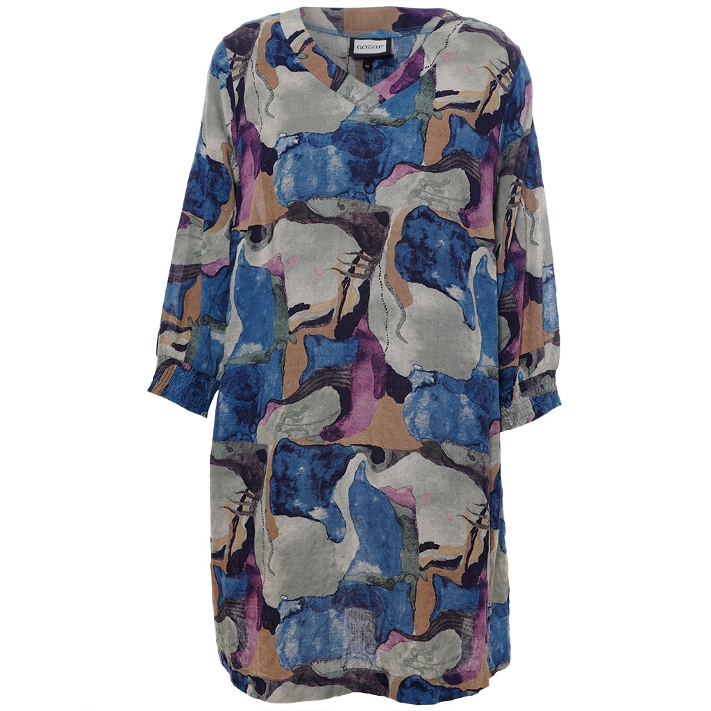 Gozzip Woman GMeta Tunic Tunic Blue print