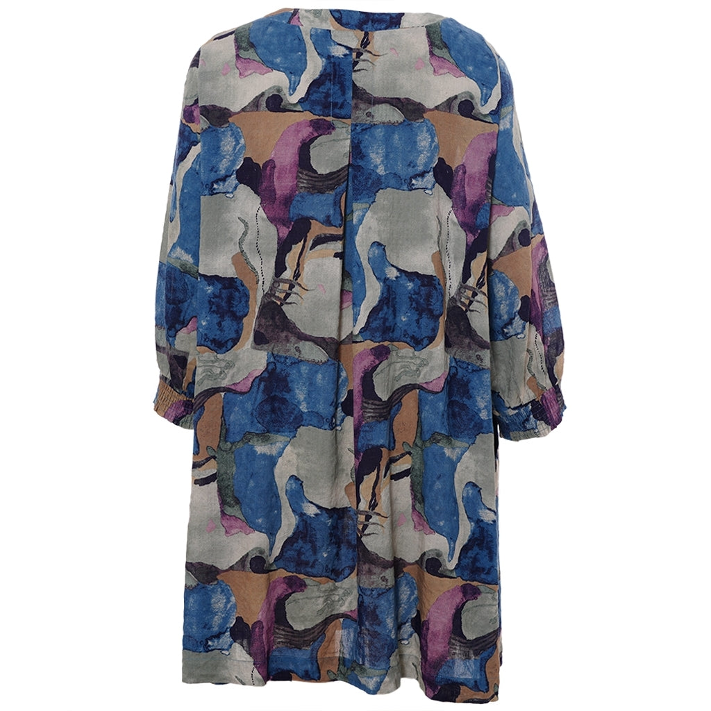 Gozzip Woman GMeta Tunic Tunic Blue print