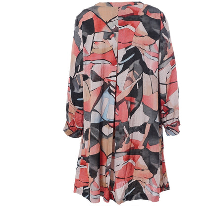 Gozzip Woman GMeta Tunic Tunic Grey-Pumpkin print