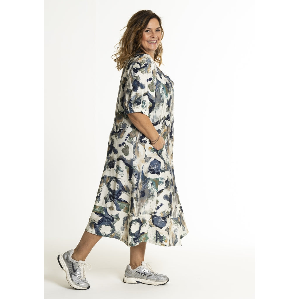 Gozzip Woman GMille Dress Dress Green Print