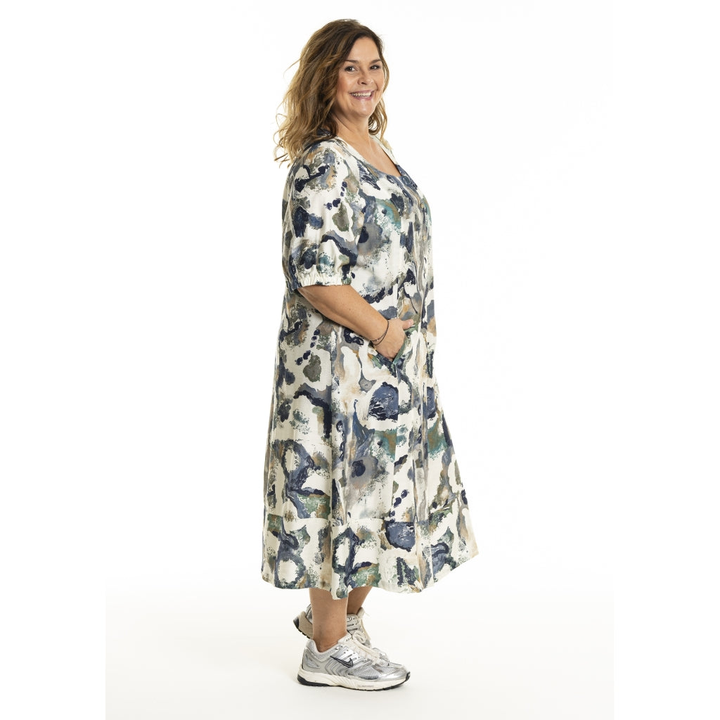 Gozzip Woman GMille Dress Dress Green Print