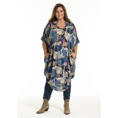 Gozzip Woman GMuna Dress Dress Blue print