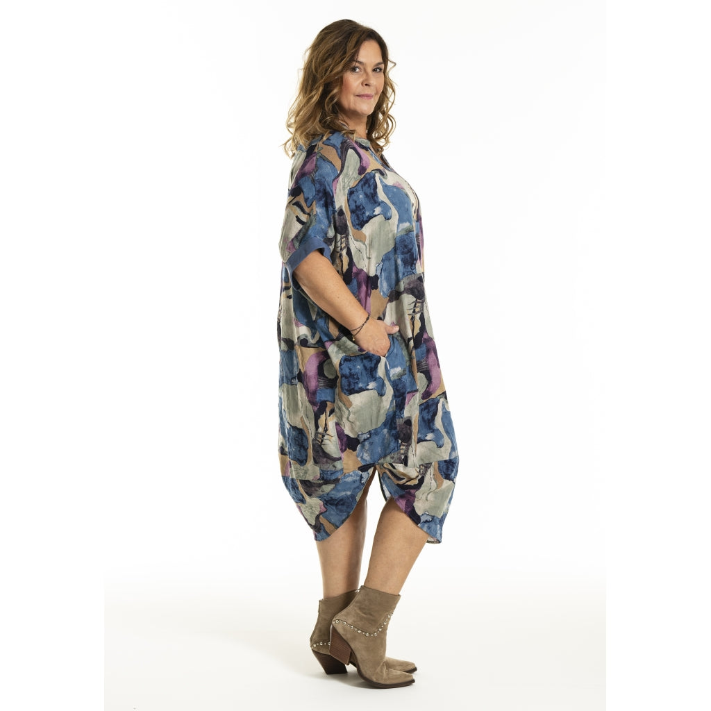 Gozzip Woman GMuna Dress Dress Blue print