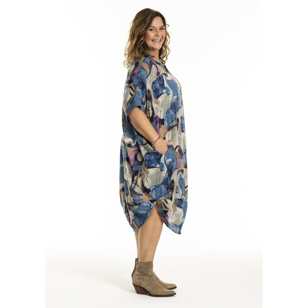 Gozzip Woman GMuna Dress Dress Blue print