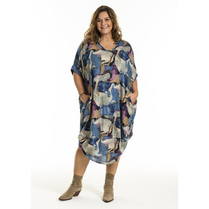 Gozzip Woman GMuna Dress Dress Blue print