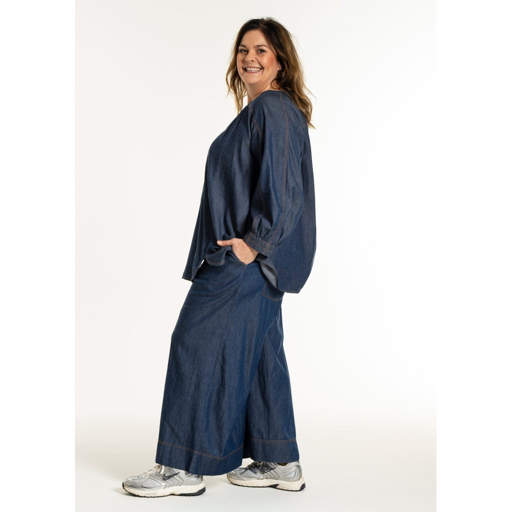 Gozzip Woman GPenelope Pants Pants Dark blue denim