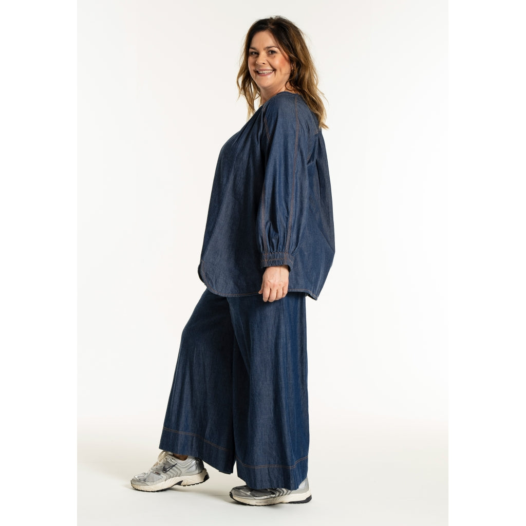 Gozzip Woman GPenelope Pants Pants Dark blue denim