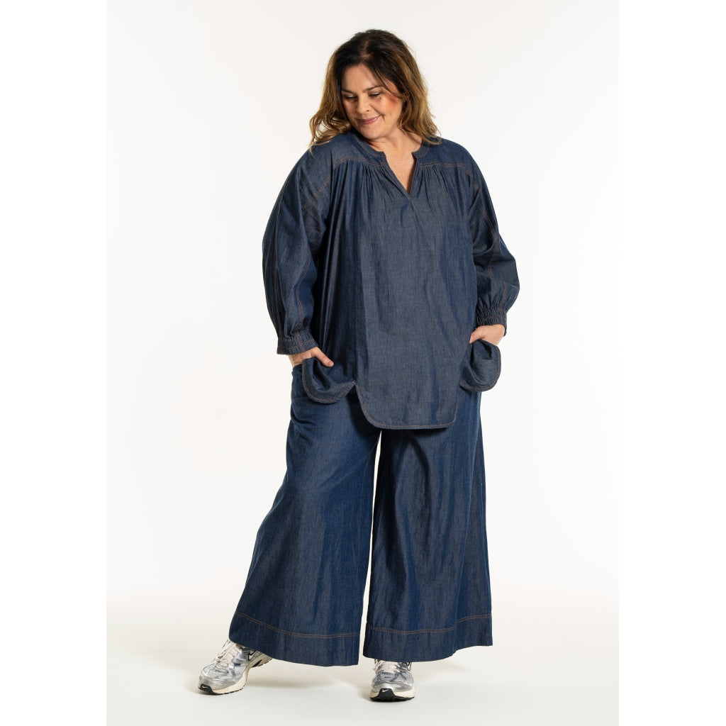 Gozzip Woman GPenelope Pants Pants Dark blue denim