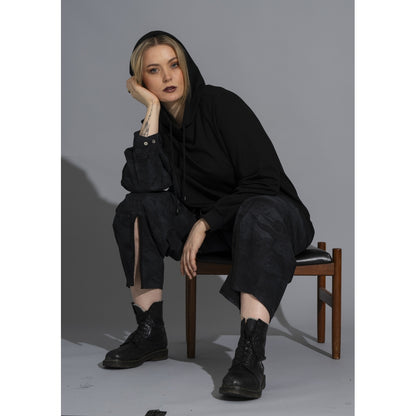 Gozzip Woman GRose Hoodie Hoodie Black