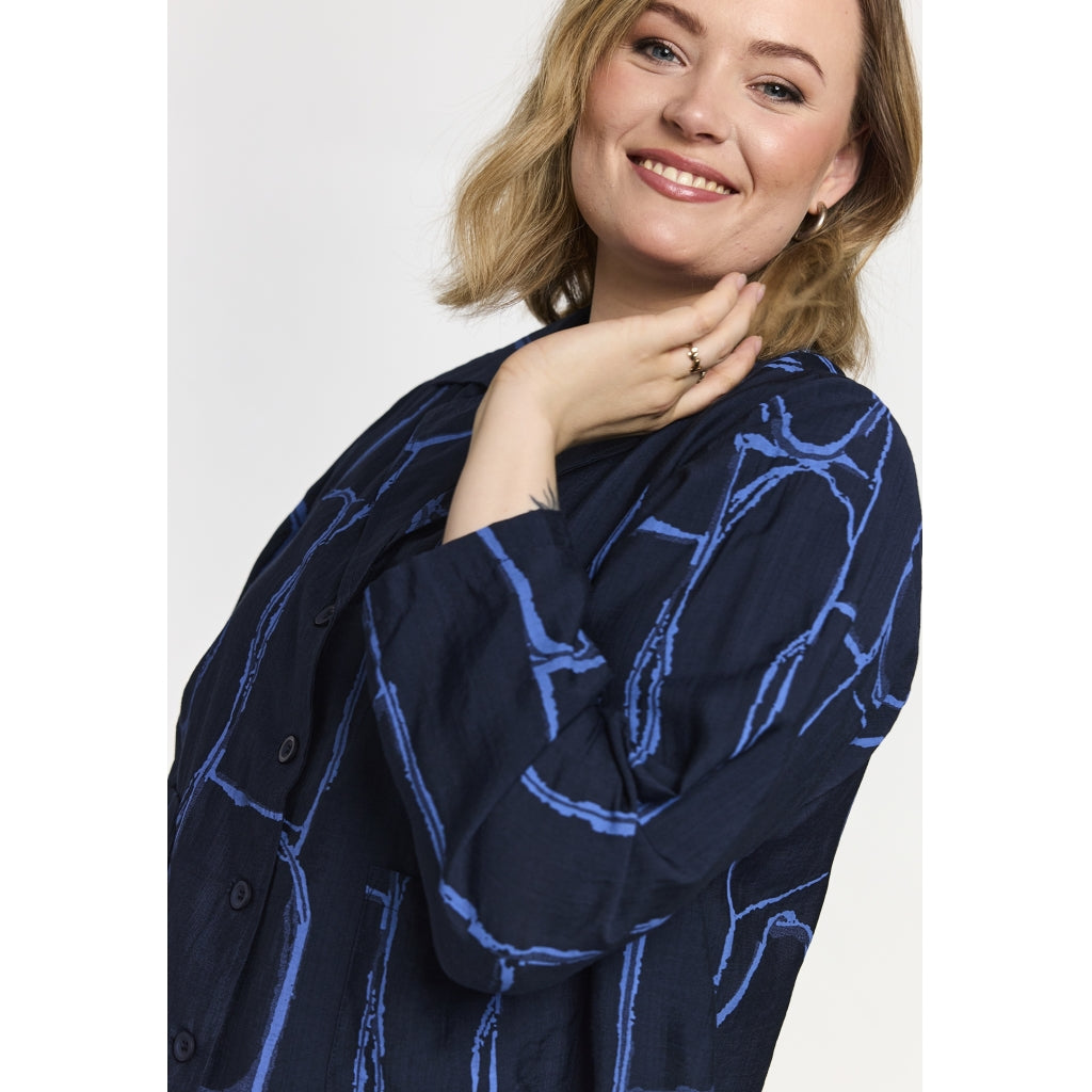 Gozzip Woman GSif Shirt Jacket Shirt Jacket Navy