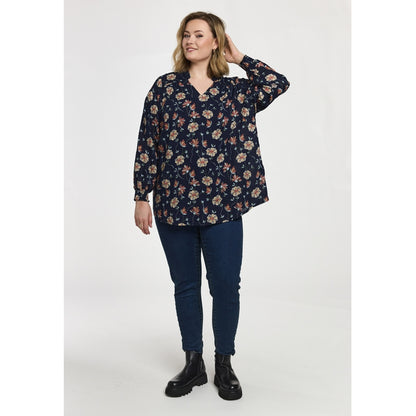 Gozzip Woman GSilke Blouse Blouse Navy Print