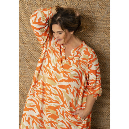 Gozzip Woman GValdis Dress Dress Coral-Beige