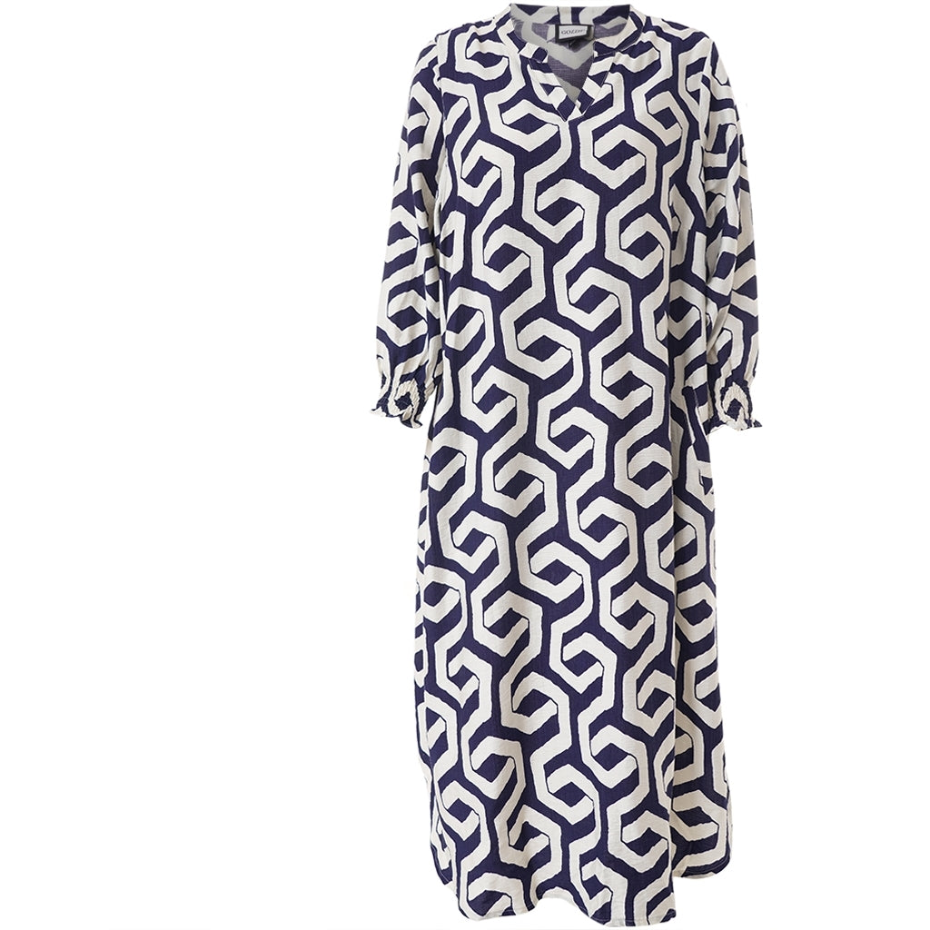 Gozzip Woman GValdis Dress Dress Blue offwhite print
