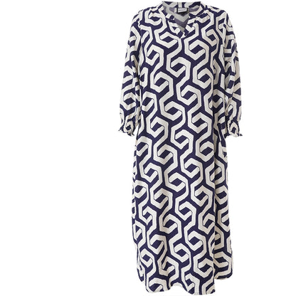 Gozzip Woman GValdis Dress Dress Blue offwhite print